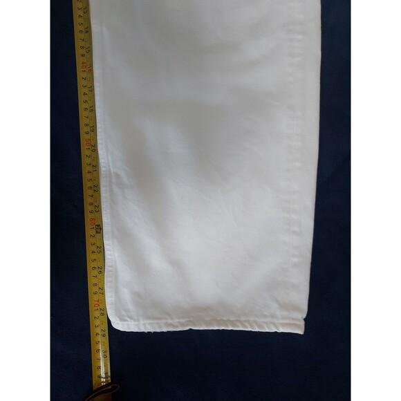 Ladies Allsaints Jayce White Denim Distressed Hi Waist Ankle Wide Leg Size 27 - Picture 7 of 9